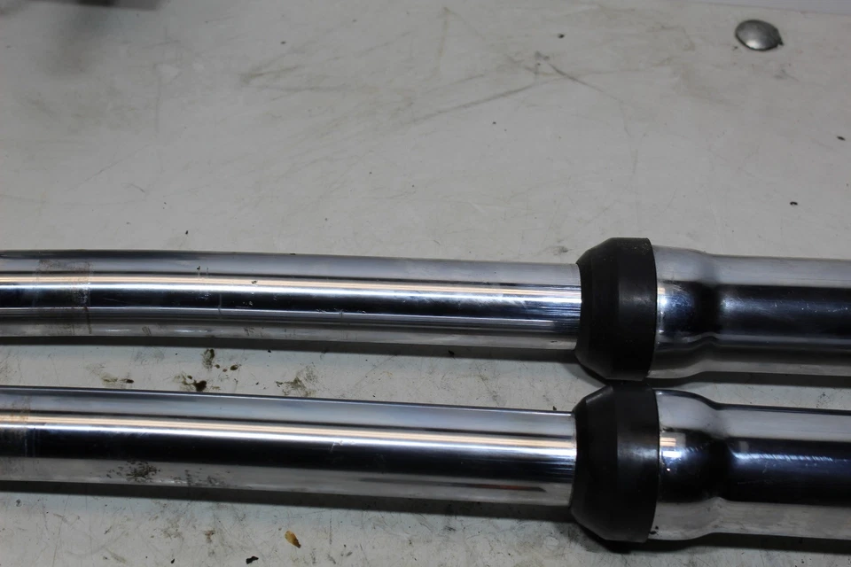 91-99 Harley Dyna Softail Horquilla Delantera Deslizante Cromo Juego de Tubo Doblado Para Piezas Foto 3 de 4