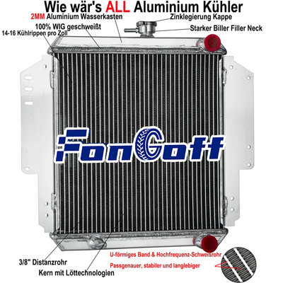 Aluminium Kühler Für Suzuki Sierra SJ410 SJ413 Samurai 1,0 1,3 1981-2004 1983