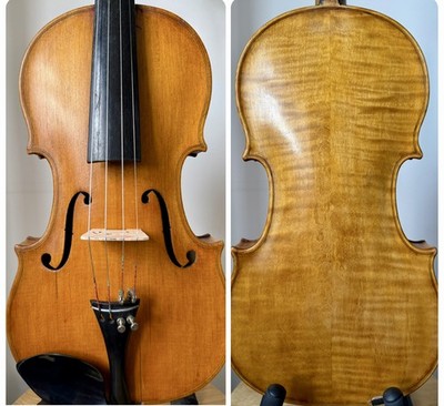 Schöne & atemberaubende alte englische London schöne Ahorn beschriftet 4/4 Violine & Bogen 