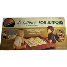 Vintage 1982 Scrabble Crossword For Juniors Selchow & Righter Edition 5 No 18