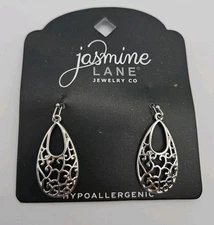 Jasmine Lane Silver Tone Dangle Earrings 