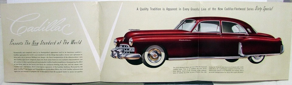 1948 Cadillac Series 61 62 60 Special 75 Original Color Sales Brochure Folder - Imagem 2 de 4