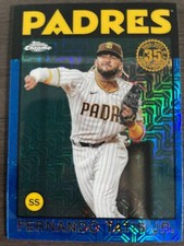 2021 Topps Silver Pack Fernando Tatis Jr. #86TC-81 1986 Blue Mojo Refractor /150