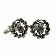 Thistle Wreath Cufflinks by Onyx-Art of London Scotland New Boxed CK944