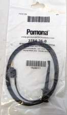 Pomona 3784-36-0 Mini Banana Plug to mini Grabber, Black 36in