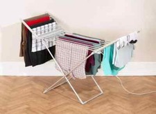 Image of Daewoo Heated Winged Airer Foldable 230W 15KG Load Energy Efficient Drying Rack
