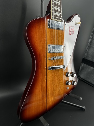 IN STOCK Firebird Brown Electric Guitar Chrome Hardware Black Fingerboard - Picture 2 of 9