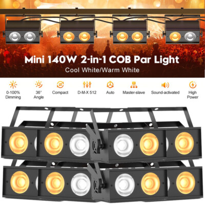 140W COB LED Par Light DMX DJ Audience Blinder Light Warm Cool Nature White Club