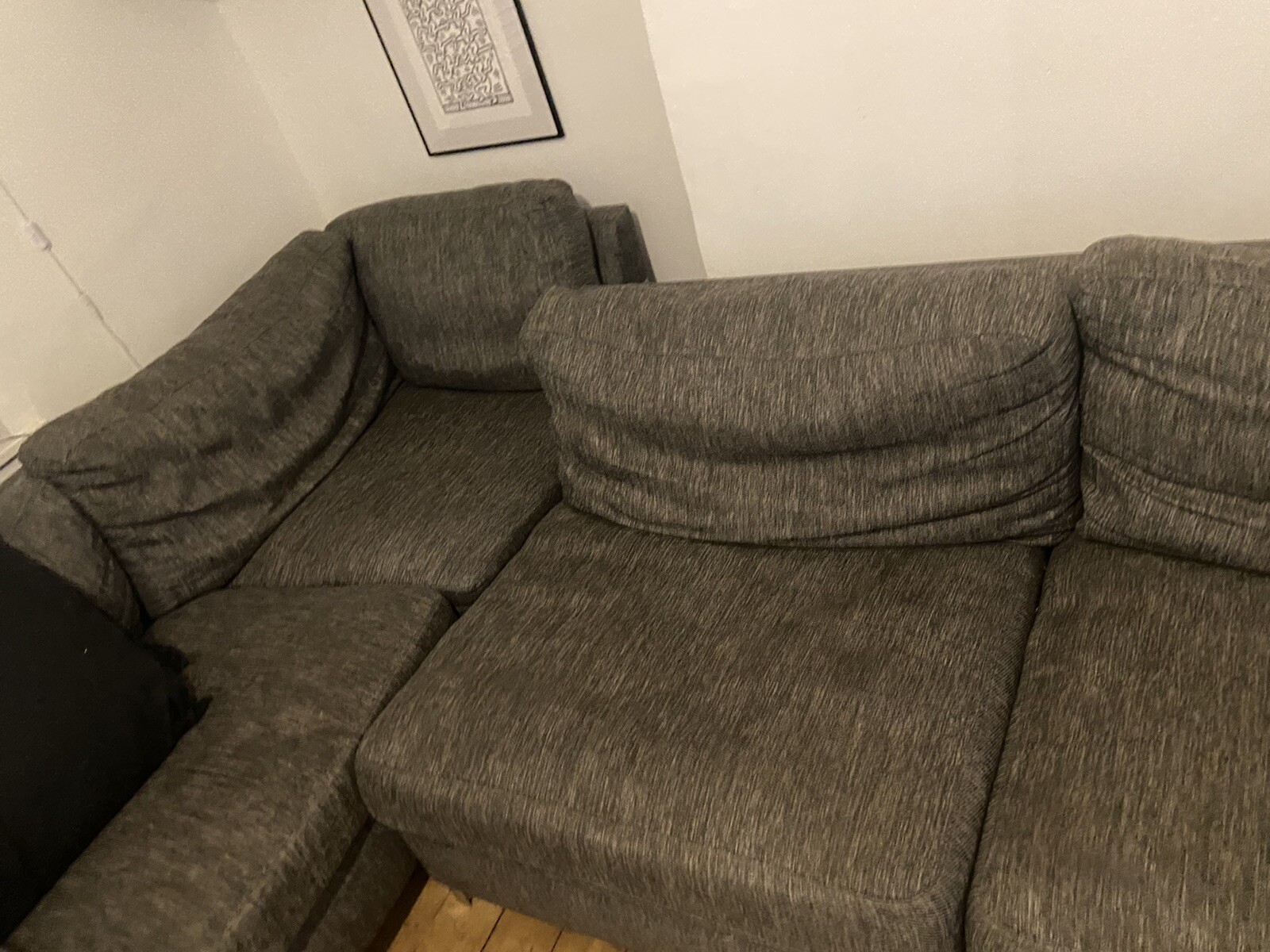 Large Sofology Grey Corner Sofa eBay