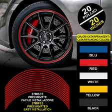 Self-Adhesive Reflective Wheel Rim Stickers CATARIFRANGENTI™ 9 Mm 20"