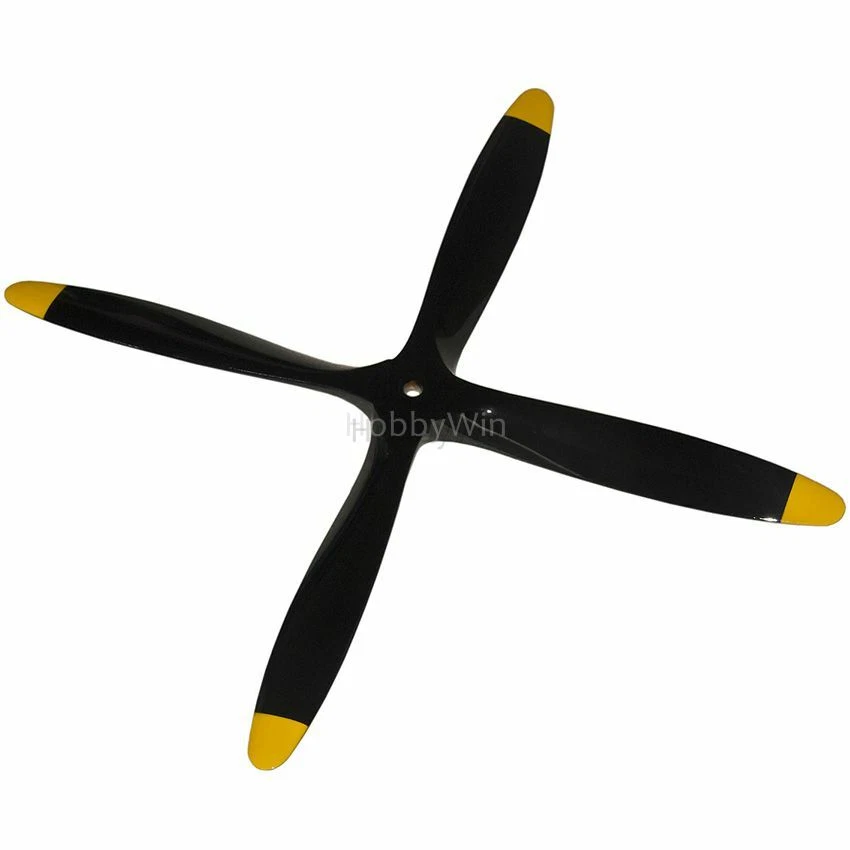4 Blades 11x6 Engine Wood Propeller Black for Nitro Fuel RC Model Airplane - Image 2 of 4