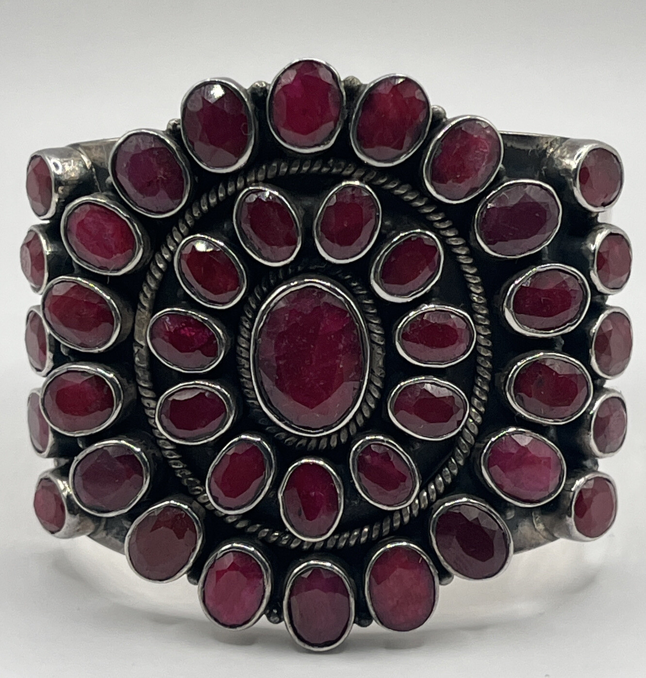 Vintage Sterling Silver 925 Ruby Native American … - image 2