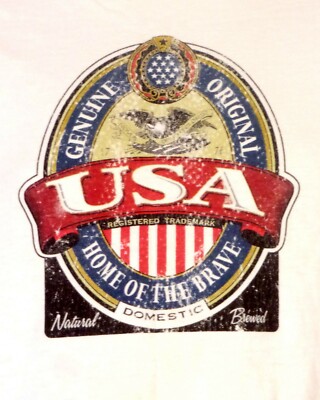 vtg 90s 00s Y2K retro USA Beer Logo / Label T-Shirt vtg 90s 00s Y2K retro USA Beer Logo / Label T-Shirt