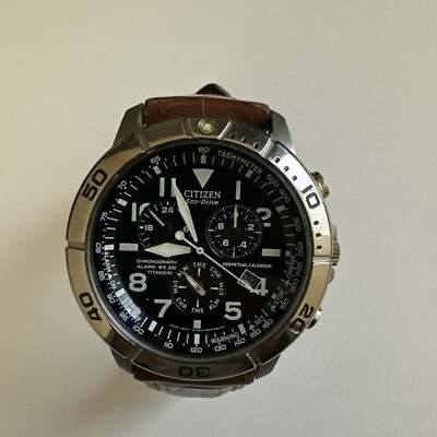 Citizen Eco-Drive Titanium Watch Perpetual Calendar & Chrono E820-S061636