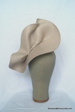 Beige Fascinator Headband Wedding Guest Race Day Millinery Melbourne Cup