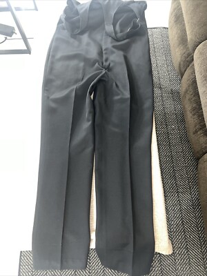 Marching Band Black Bibbers Band Shoppe Dry Clean Only 100% Polyester 31  Inseam