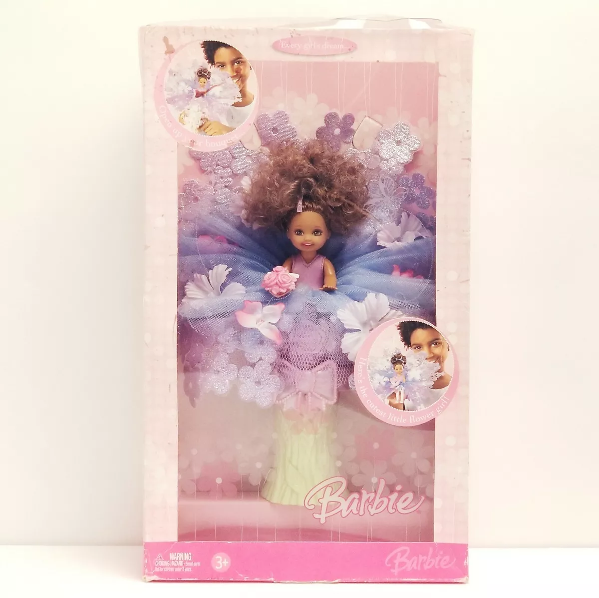 Barbie Every Girls Dream mariage poup e noire Kelly fleur fille bouquet 2007