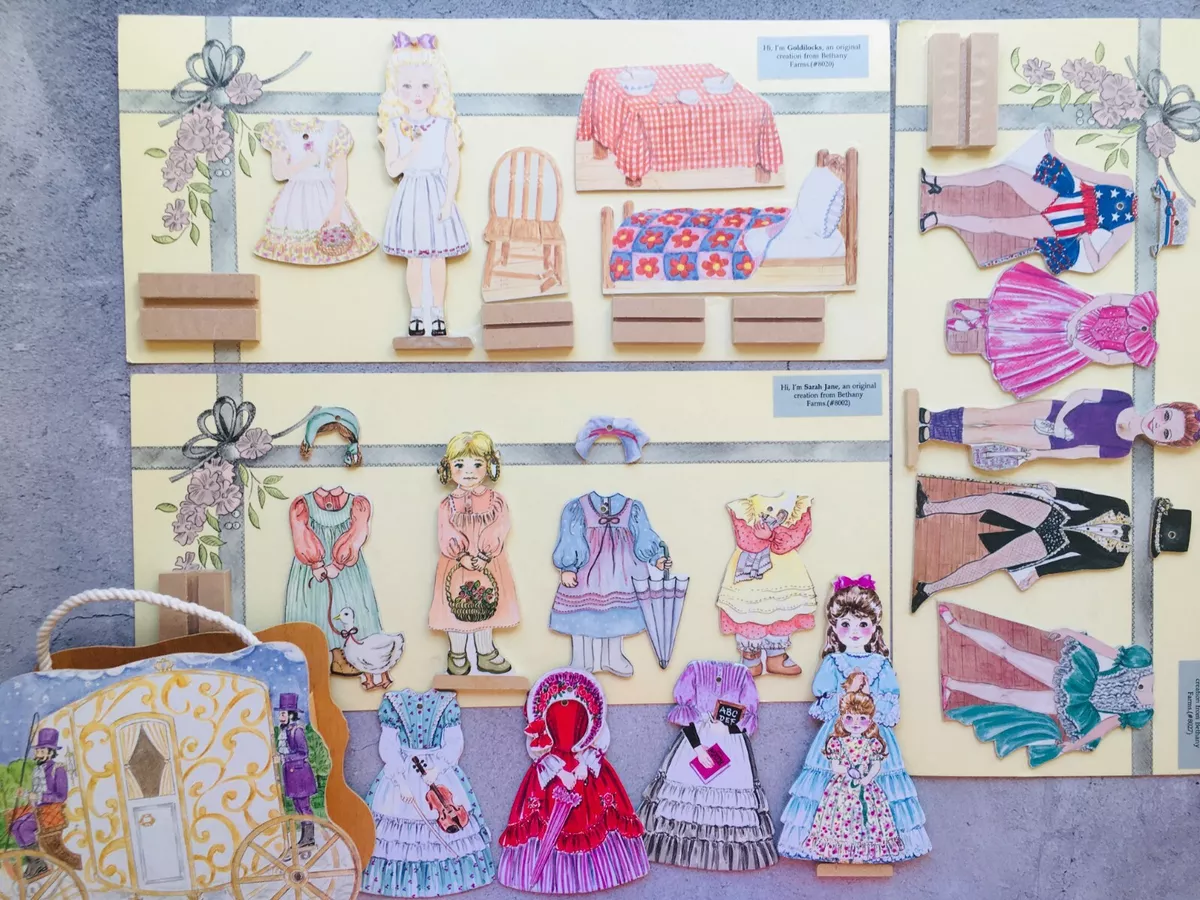 Bethany Farms Wooden Paper Doll Set Lot of 4 NEW eBay