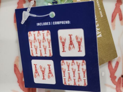 Coastal Tommy Bahama Lobster Melamine Nautical Dinner Plates & Appetizer 8pc - Picture 6 of 6