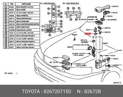 Original OE Abdeckung, Abzweigblock, 8267207150 für Toyota 82672-07150