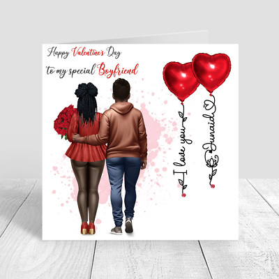 Personalisierte Happy Valentinstag Karte Liebe Motiv Paar Karte Partner Freund