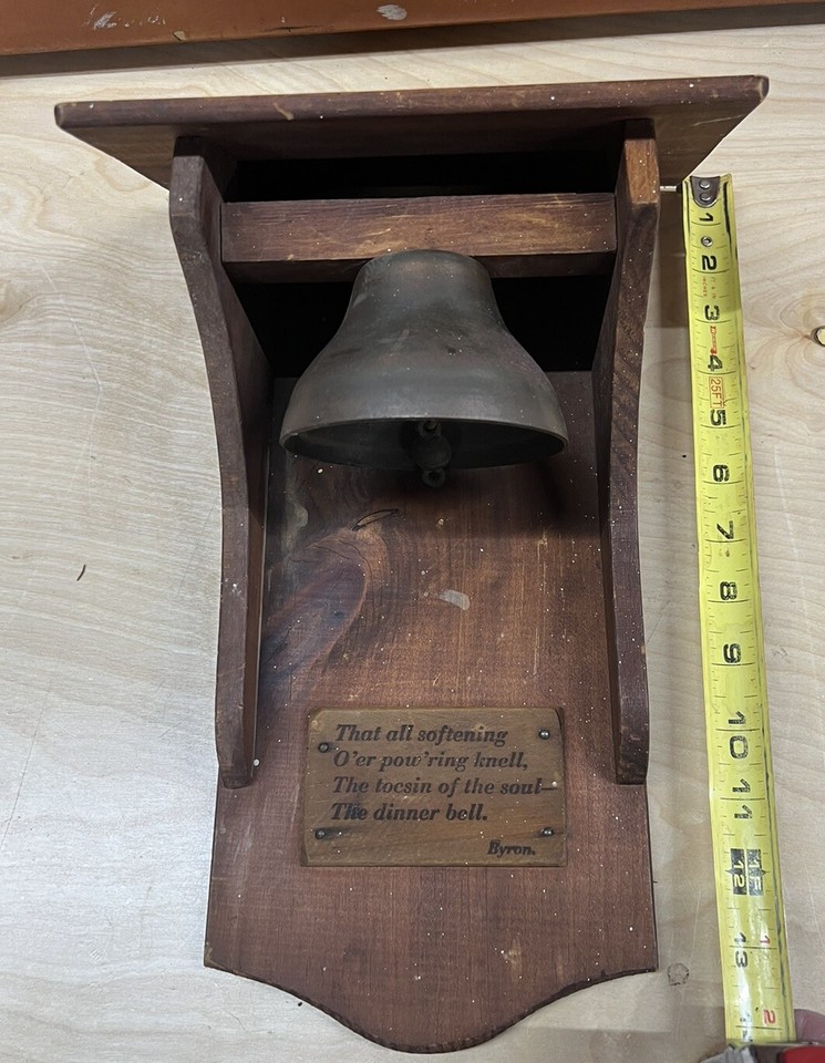 Antique Original Mission Arts & Crafts Brass Dinner Bell Byron eBay