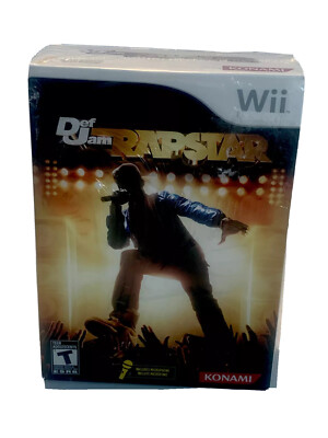 Wii Video Def Jam Rapstar  Game Plus  Microphone Bundle Nintendo 2010 SEALED