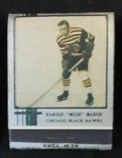 1934/35 Diamond Hockey COMP Match book w/Matches Mush March Chicago Blackhawks