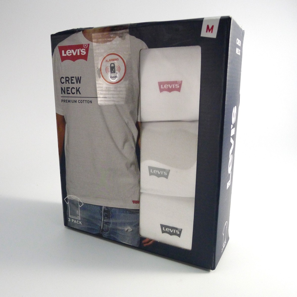 Levi's 3-Pack Men's Crew Neck Premium Cotton T-Shirts M,L,XL New