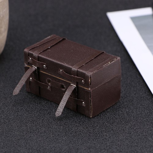 Bastelmodell-Zubehör, Ledertasche im Vintage-Mini-Stil für Mini-Hausdekoration - Bild 12 von 12