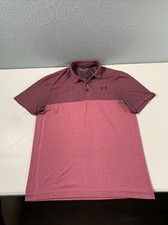 Men's Under Armour Heat Gear Short Sleeve Polo Shirt Sz L