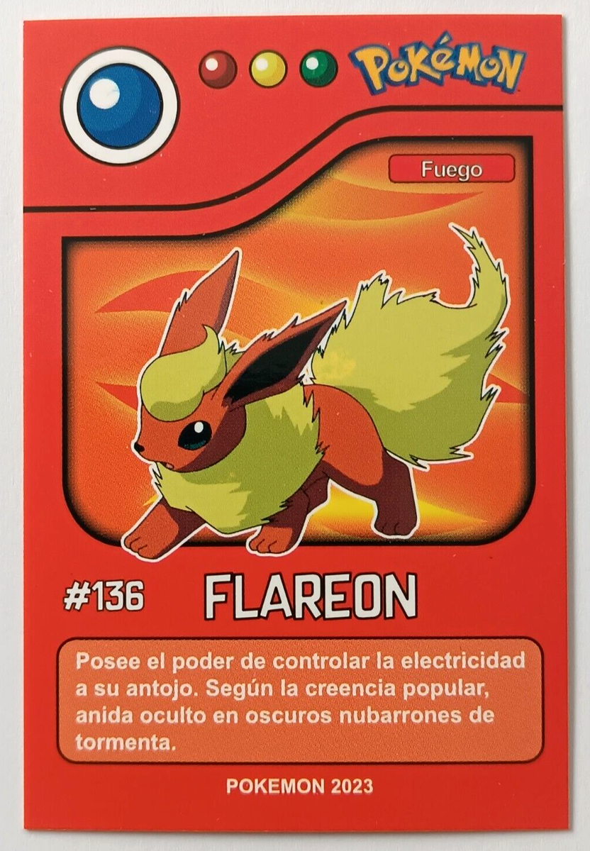 CARD POKEMON POKEDEX EC VOL. I #136 FLAREON 2023 Kanto PERU South