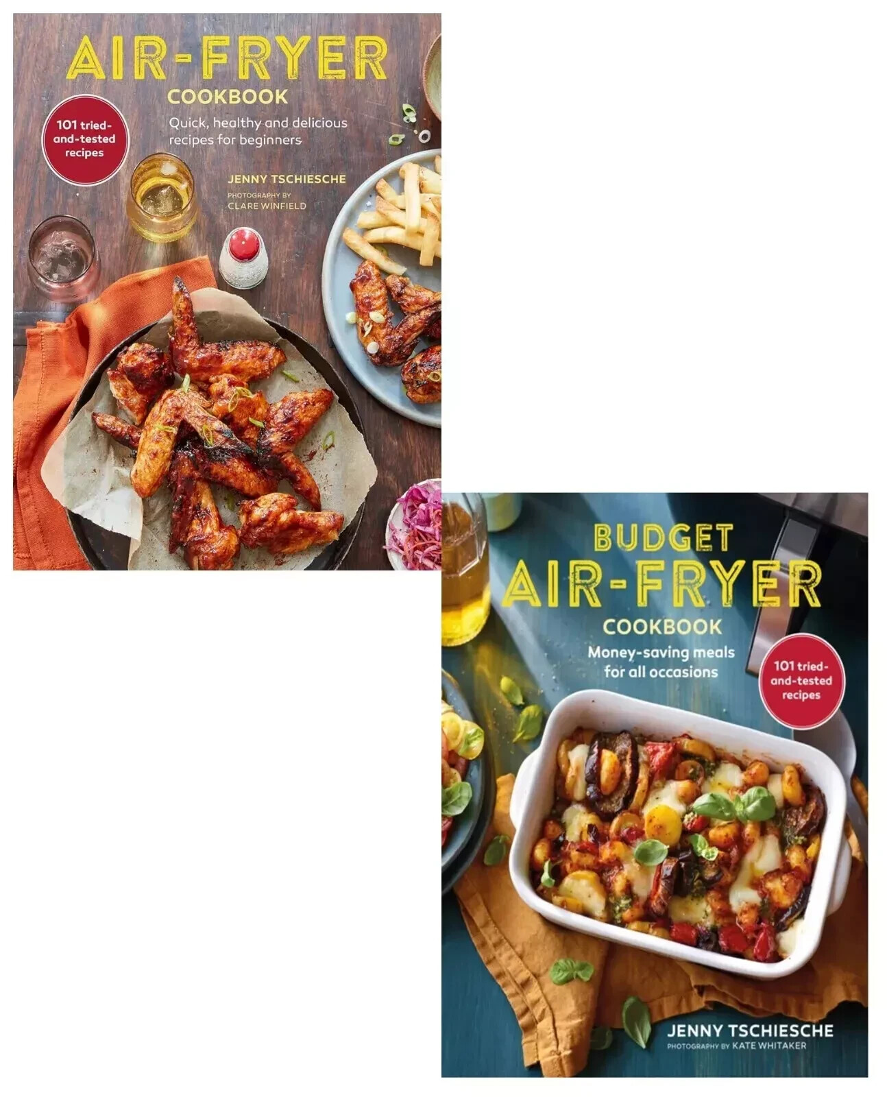 Air-Fryer Cookbook & Budget Air-Fryer Cookbook 2 Books Set by Jenny Tschiesche