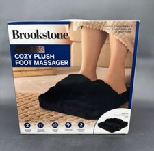 Brookstone Cordless Cozy Plush Foot Massager Black New Without Box