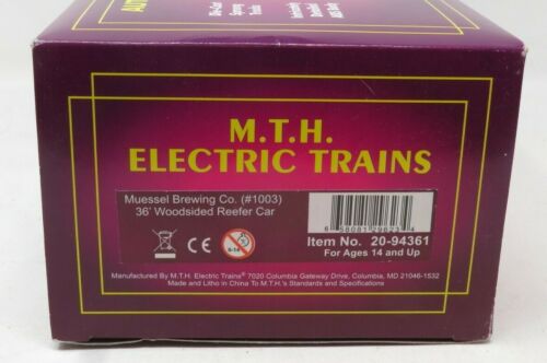 MTH 20-94361 Muessel Brewing Co. 36' Woodsided Reefer Car NIB - Picture 2 of 8