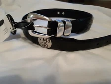 Men's Black Leather Belt with Florida A&M FAMU Conchos 34 R+