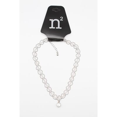 CZ Rhinestone Strand Choker Necklace by N² #N2795