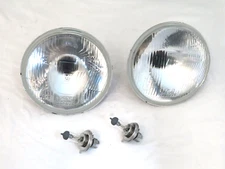 7 Inch Headlamp Pair With Bulbs Jaguar Austin Healey Triumph Morgan