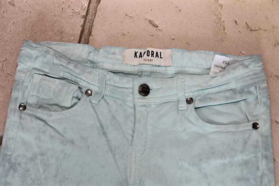 joli jeans skinny fille KAPORAL yam taches TAILLE 12 ans - Photo 2/3
