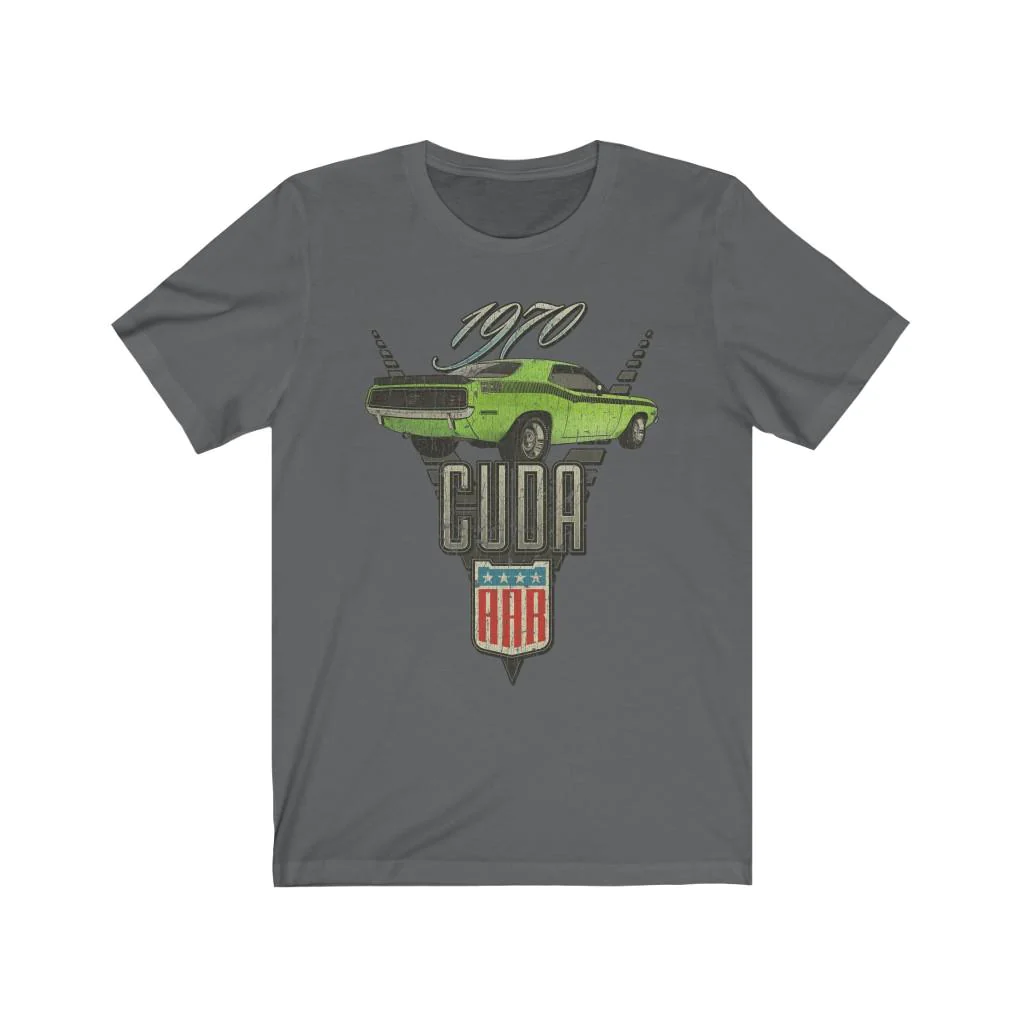 Vintage 1970 Plymouth AAR Cuda Unisex Jersey Short Sleeve Tee Vintage 1970 Plymouth AAR Cuda Unisex Jersey Short Sleeve Tee
