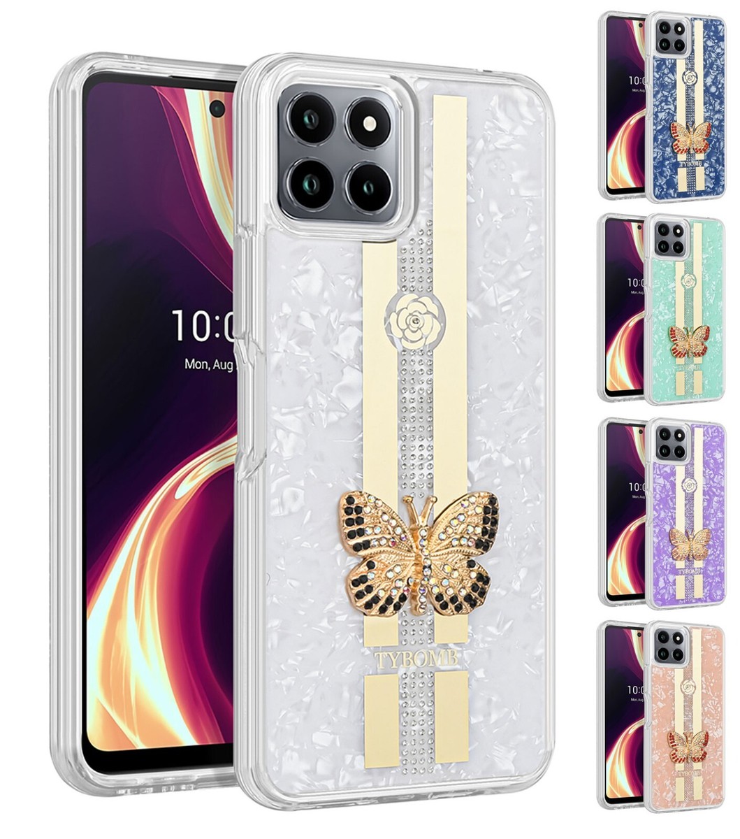 For Boost Celero 5G PLUS - Rhinestone Butterfly w/Mirror Strap Impact Cover Case | eBay For Boost Celero 5G PLUS - Rhinestone Butterfly w/Mirror Strap Impact Cover Case | eBay