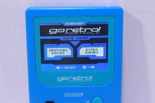 Retro-Bit Go Retro Portable Game Handheld Electronic Blue Tested - Picture 2 of 10