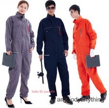 Mens Womens Boilersuit Workwear Coverall Overall Tuff Work Jumpsuit Reflective