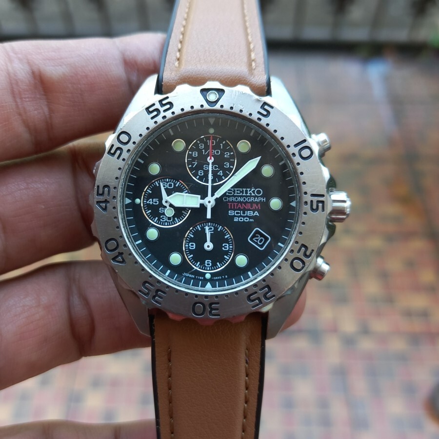 RARE Seiko SBDQ003 Titanium Scuba 200m Quartz Chronograph RARE Seiko SBDQ003 Titanium Scuba 200m Quartz Chronograph