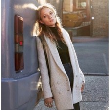 Sezane Jagger Coat Gray Wool 34 Bust 36 Us2