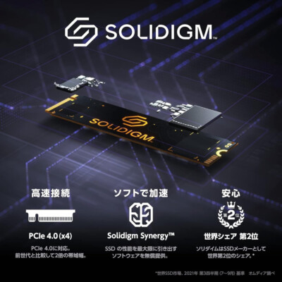 Solidigm™ P44 Pro Series 1 TB PCIe GEN 4 NVMe 4.0 x4 M.2