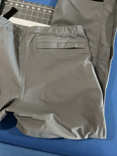 Duluth Trading Pantaloni Antipioggia Uomo L X 32 Grigio/Nero Nylon Vento Pioggia Pesce Escursione - Foto 9 di 9