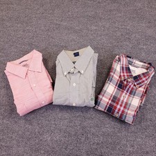 Lot of 3 Izod Saltwater Shirts Mens Large 1 Long Sleeve 2 Short 2 Button Down