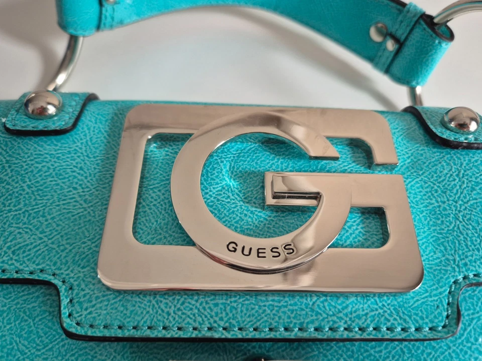 GUESS bolso mujer 'FIESTA' turquesa azul clutch nuevo con etiqueta - Imagen 3 de 4