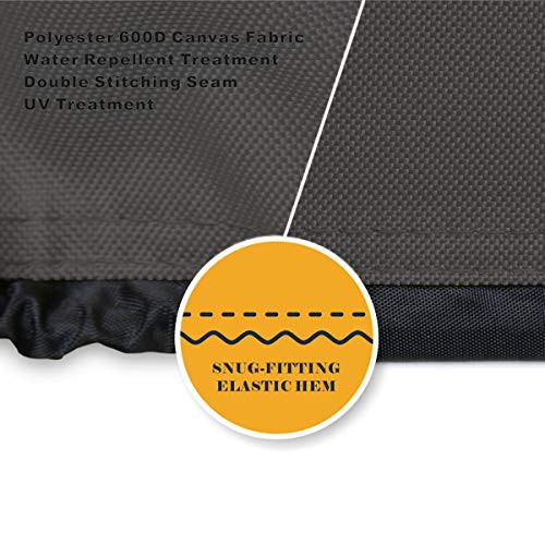 Patio Fire Pit Table Cover Round 44 inch Outdoor Round-44"(D)x24"(H) Black - Picture 6 of 8